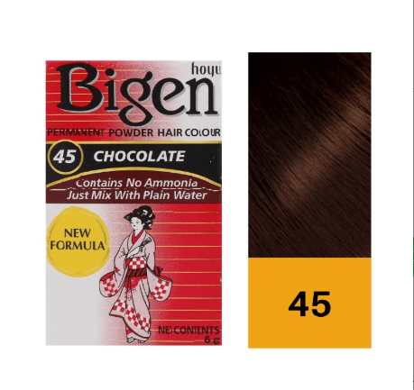 Bigen Tinte en Polvo 45 Chocolate 6 Gr