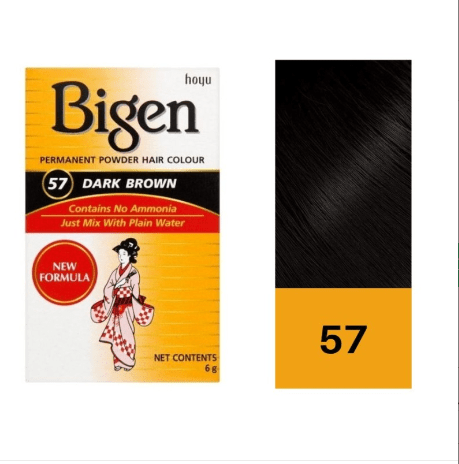 Bigen Tinte en Polvo 57 Castaño Oscuro 6 Gr