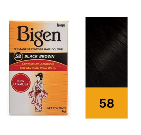 Bigen Tinte en Polvo 58 Black Brown 6 Gr