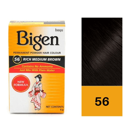 Bigen Tinte en Polvo 56 Rich Medium Brown 6 Gr