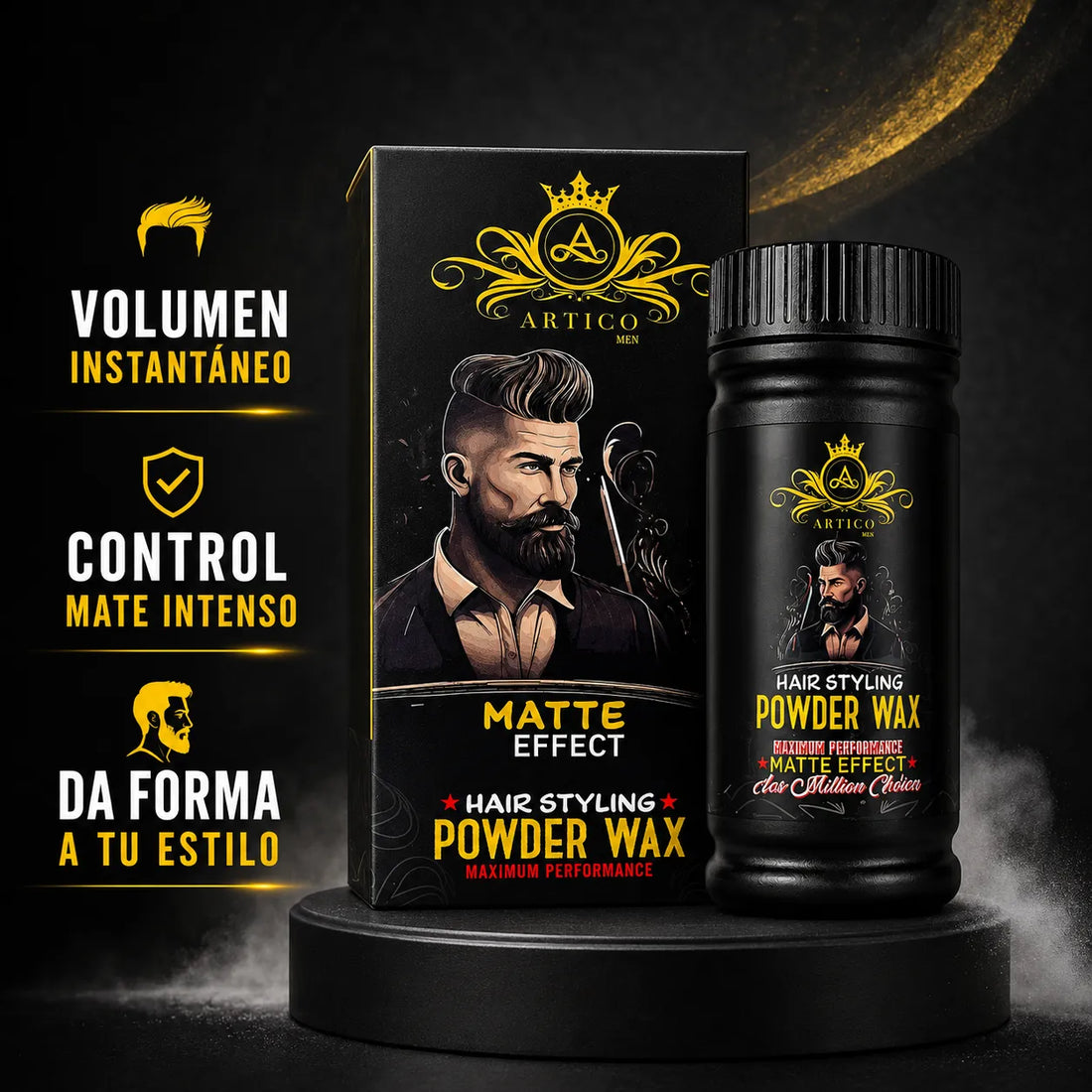Ártico Men® – Cera en polvo para hombre con acabado mate y volumen 20 g