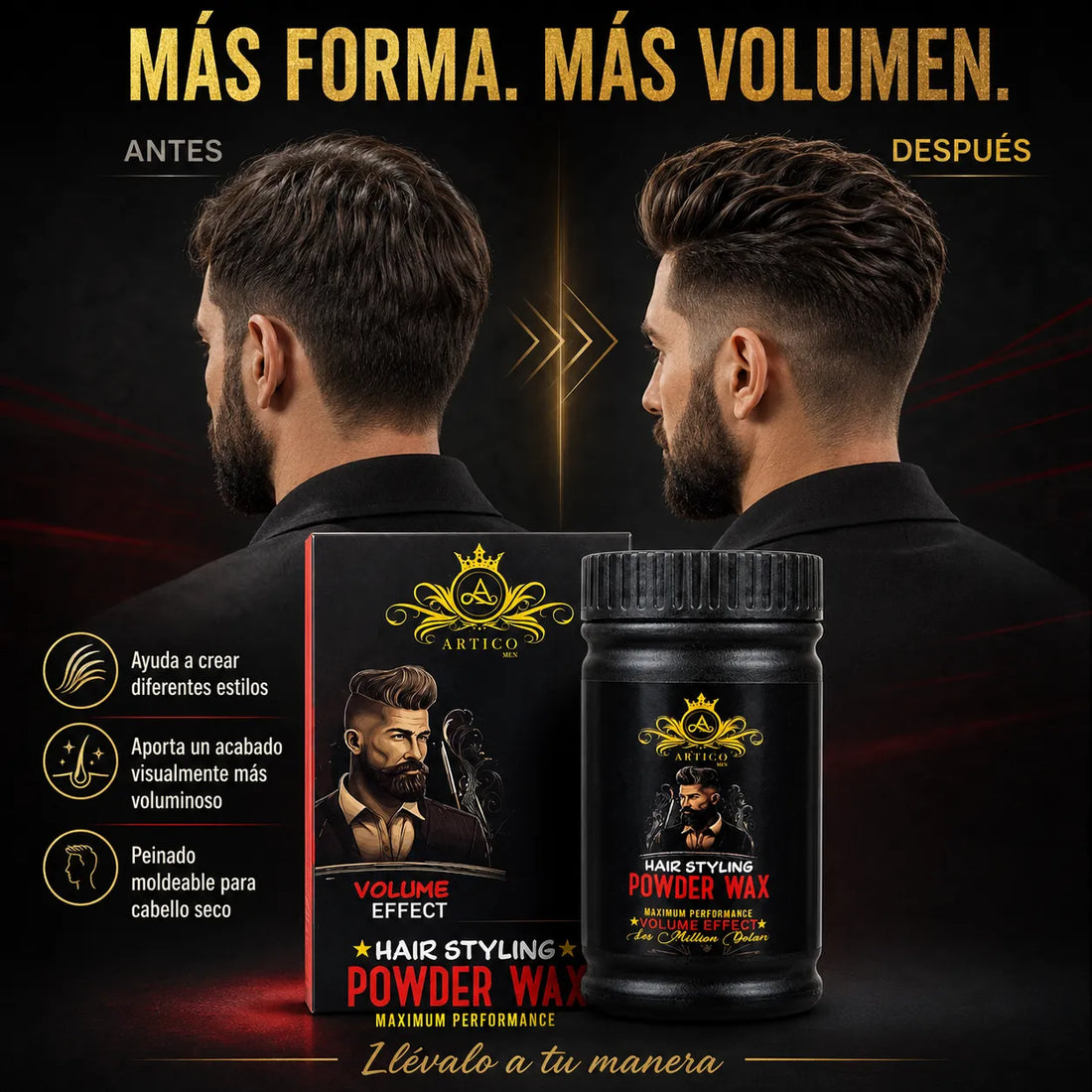 Ártico Men® – Cera en polvo para dar volumen 20 g
