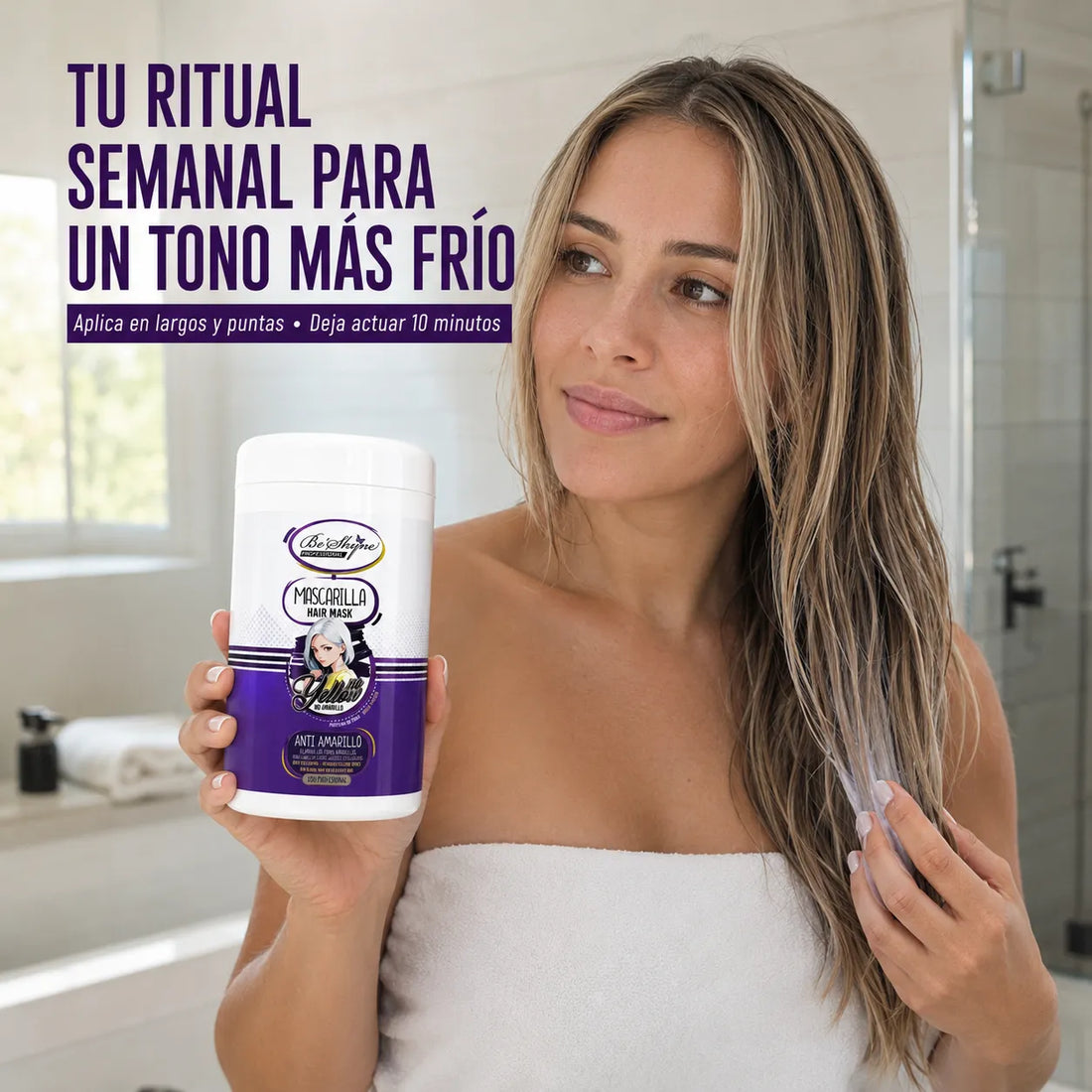 Be´Shyne® – Mascarilla Antiamarillo con Proteína de Trigo para Cabello Rubio 1kg