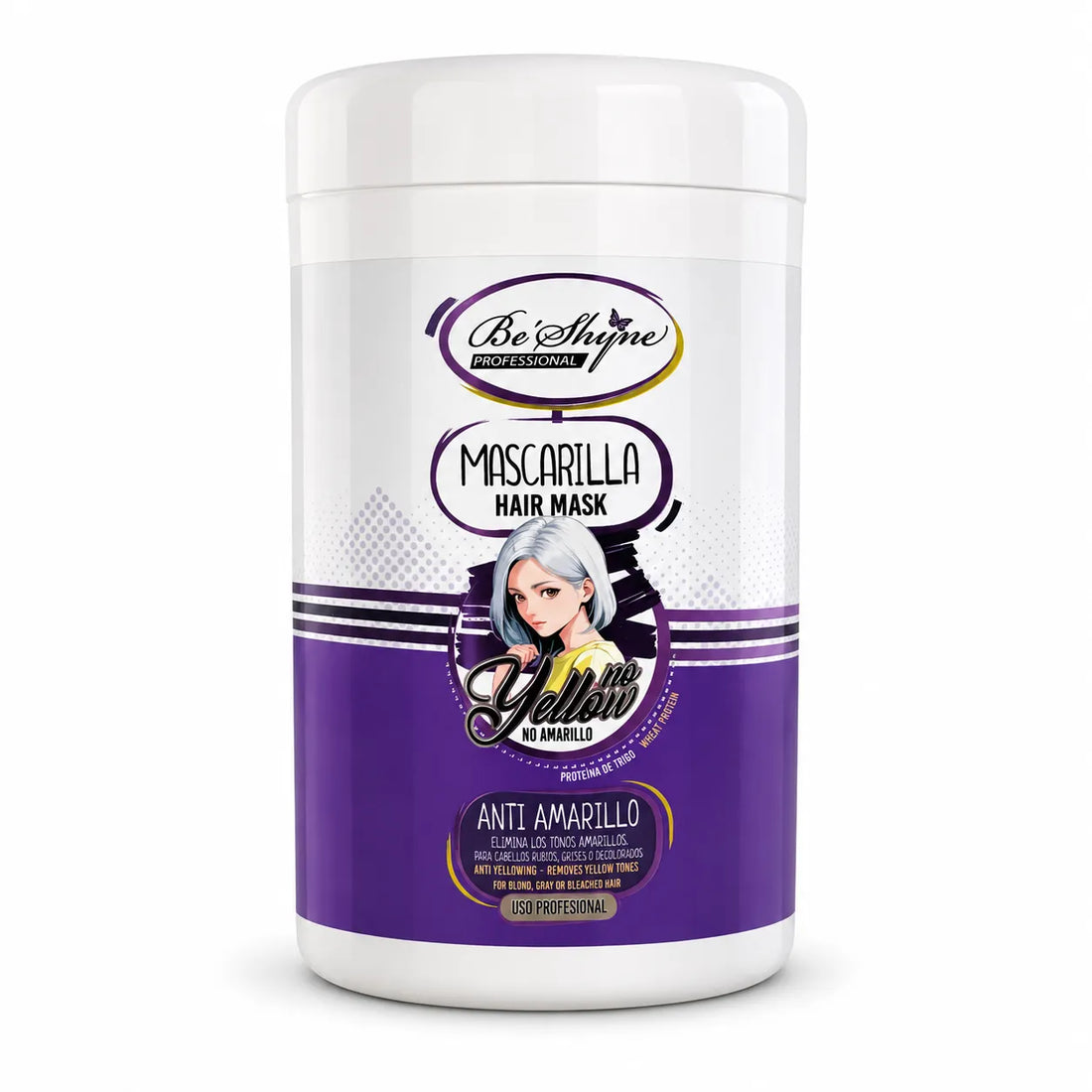 Be´Shyne® – Mascarilla Antiamarillo con Proteína de Trigo para Cabello Rubio 1kg