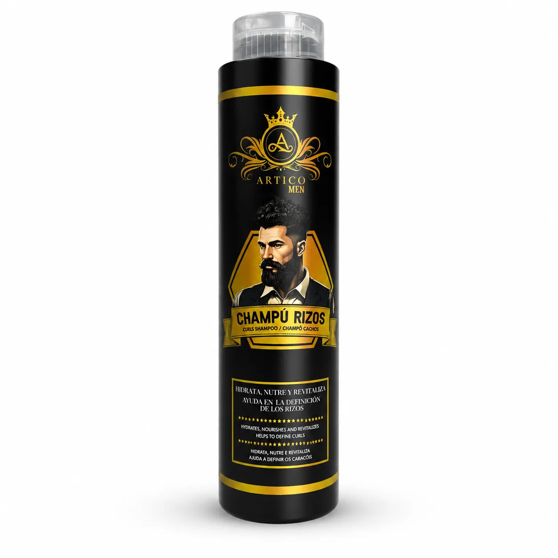 Ártico Men® – Champú Rizos con Queratina para Cabello Rizado y Ondulado 400ml
