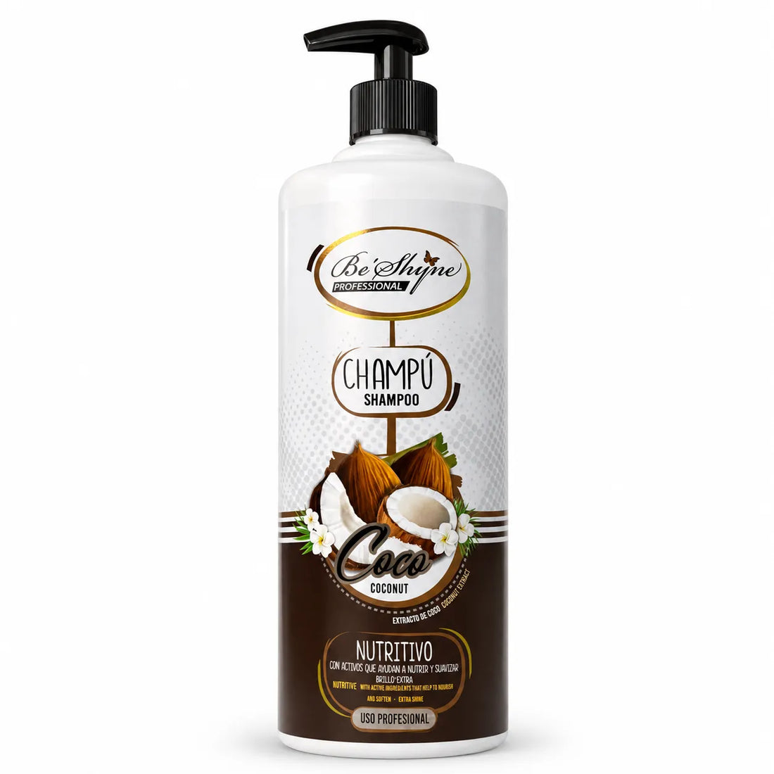Be'Shyne – Champú para Cabello Seco Nutritivo con Coco 1000 ml