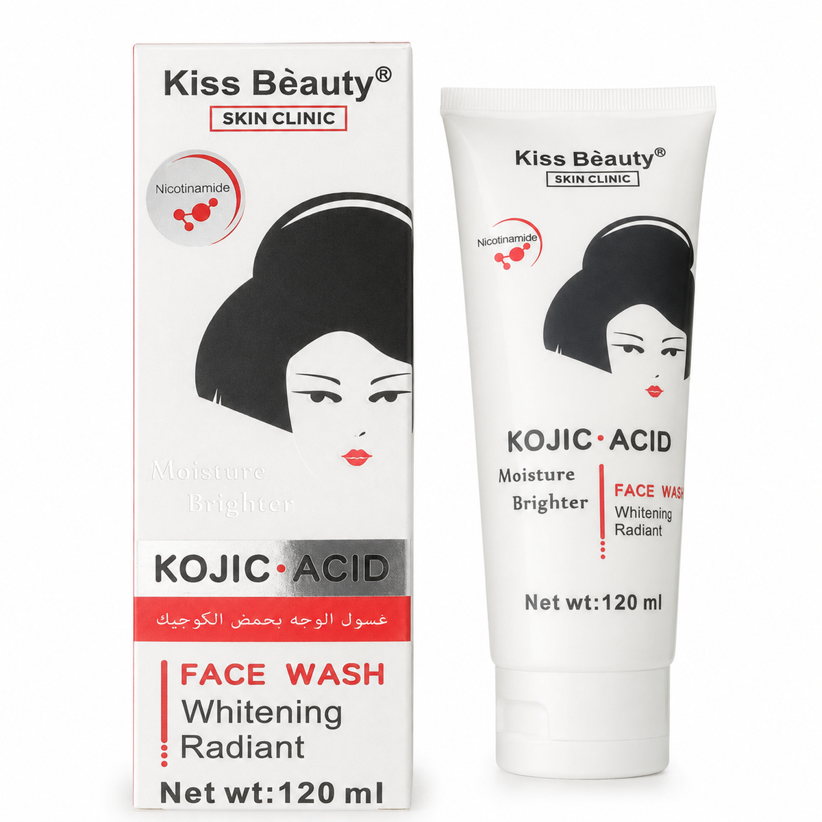 Kiss Beauty – Limpiador Facial con Ácido Kójico para un Tono Uniforme 120 ml