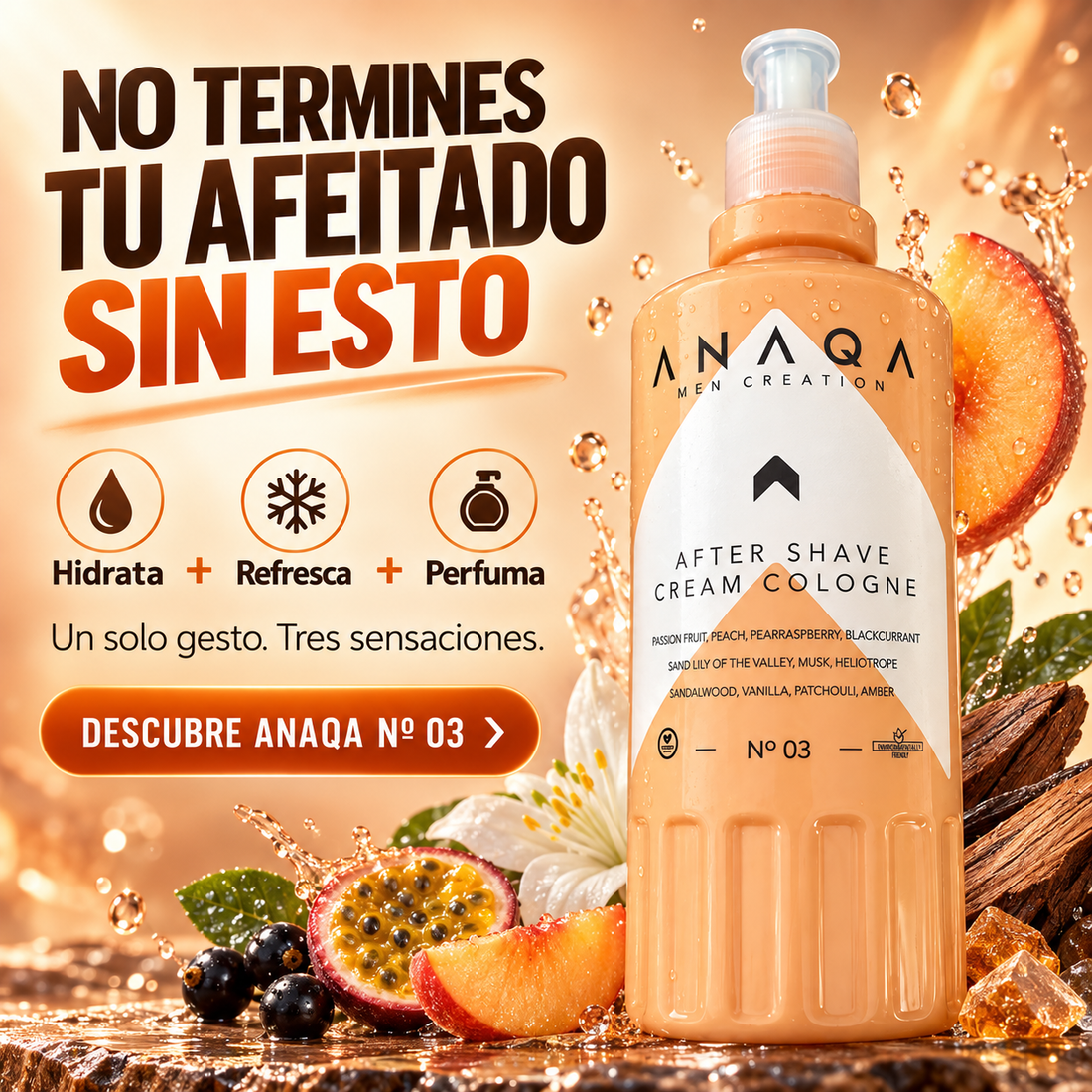 ANAQA – After Shave Hidratante para Cara y Cuello Nº 03 470 ml