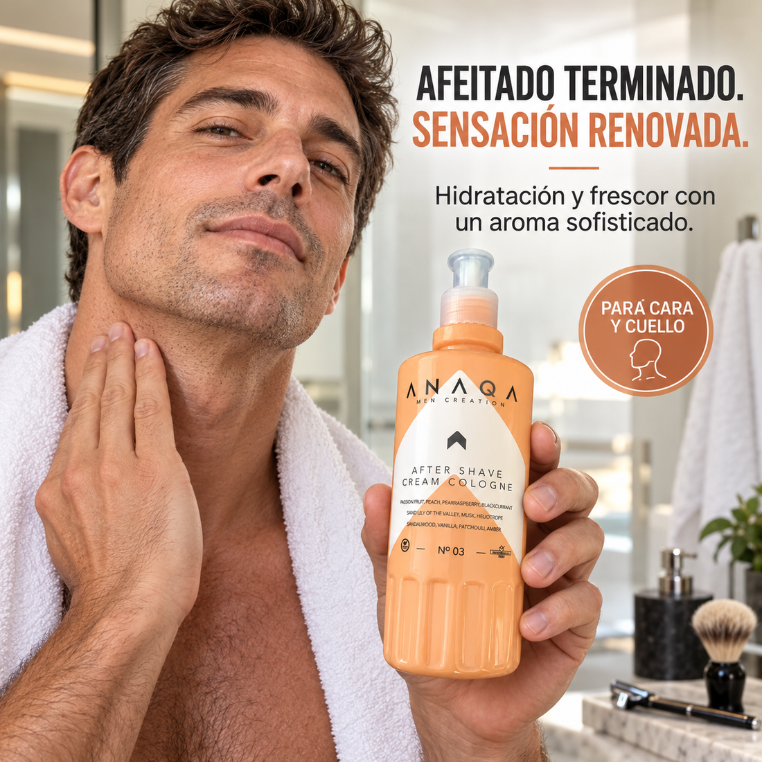 ANAQA – After Shave Hidratante para Cara y Cuello Nº 03 470 ml