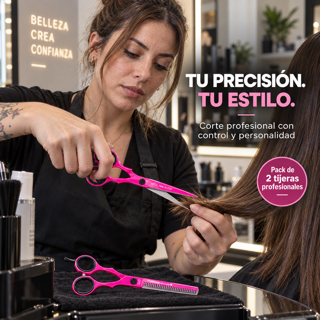Bifull – Pack Tijeras de Peluquería Corte y Esculpir 6"