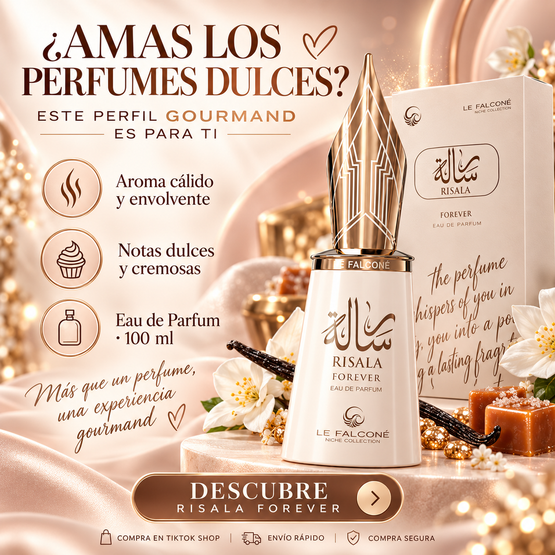 Le Falconé – Perfume Oriental Vainilla para Mujer Risala Forever 100 ml