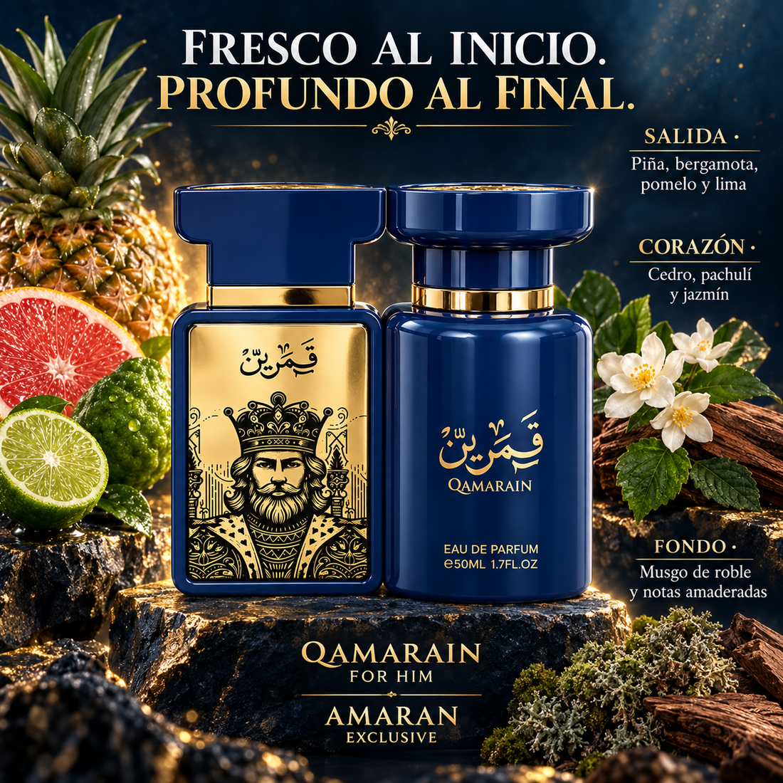 Amaran Exclusive – Eau de Parfum para Hombre Qamarain For Him 2 x 50 ml