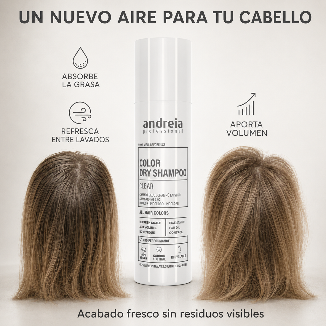 Andreia – Champú seco para retoques y volumen 150 ml