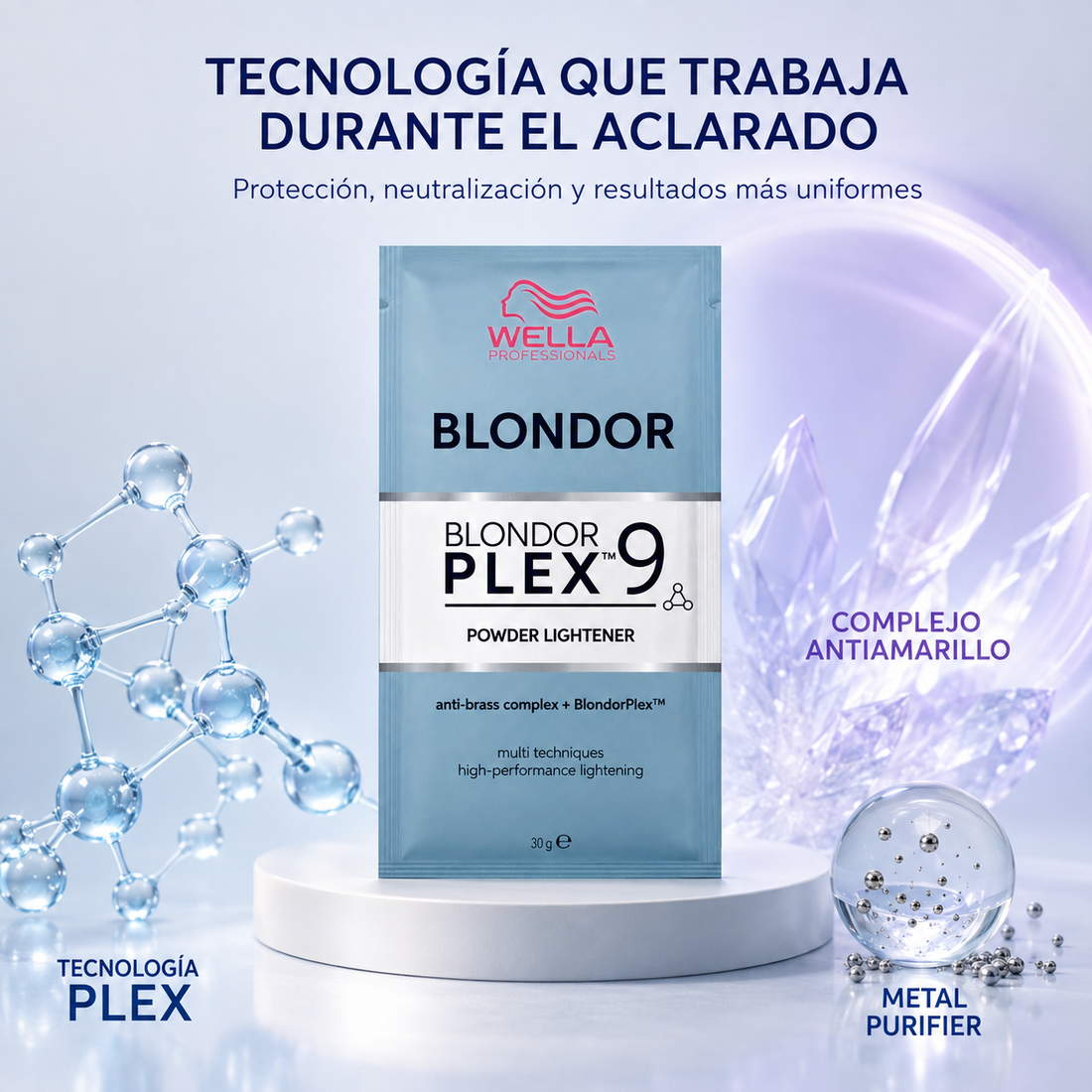 Wella Professionals – Decolorante Profesional BlondorPlex hasta 9 Tonos 30 g