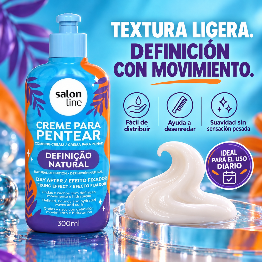 Salon Line – Crema para Peinar Cabello Rizado con Definición Natural 300ml