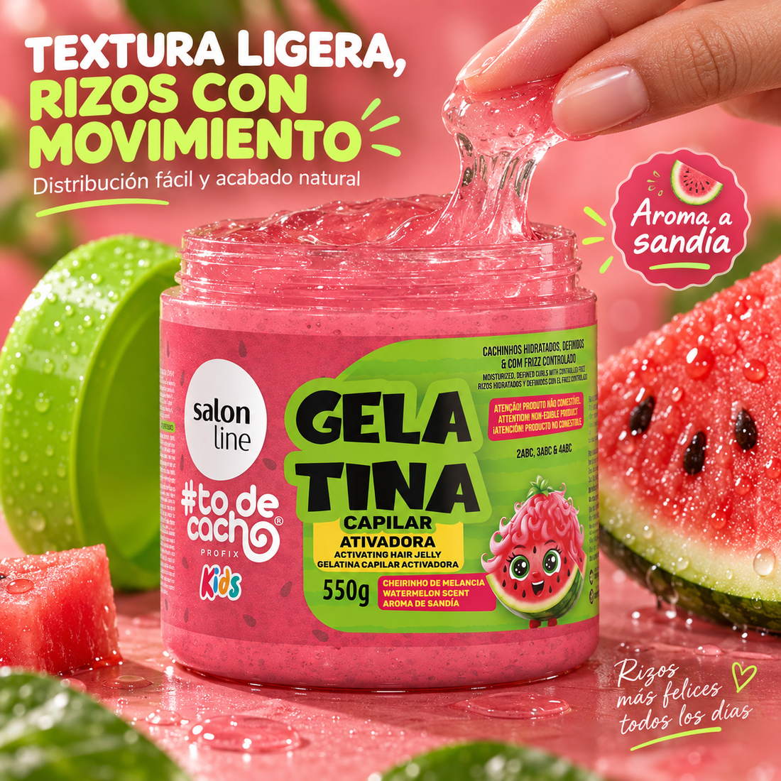 Salon Line – Gelatina capilar para rizos con control del frizz 550 g