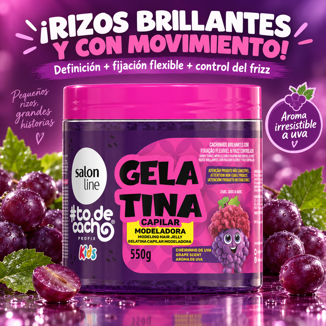 Salon Line – Gelatina capilar para rizos con fijación flexible 550 g