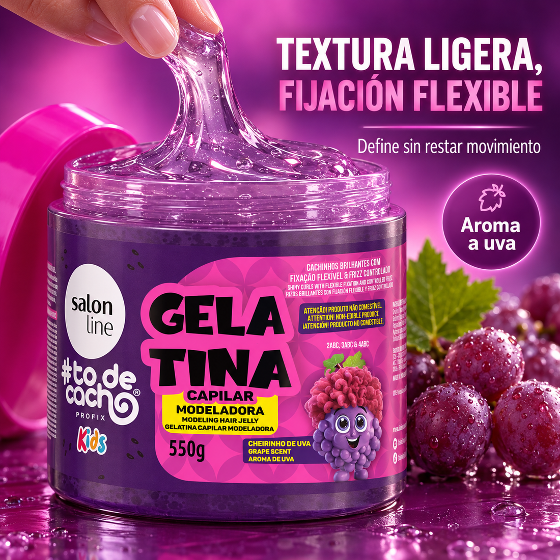 Salon Line – Gelatina capilar para rizos con fijación flexible 550 g
