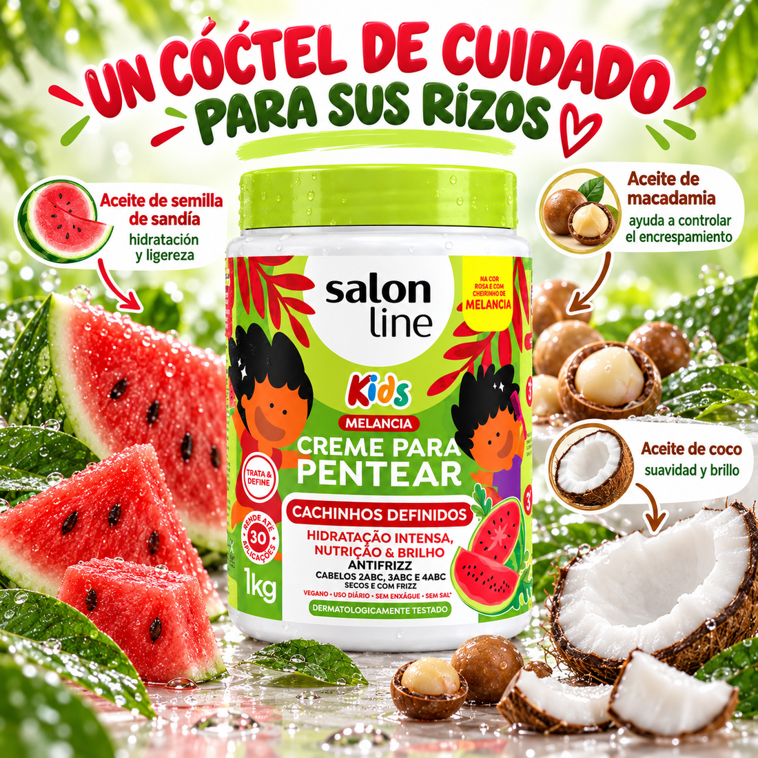 Salon Line – Crema de peinar para niños para rizos definidos 1 kg