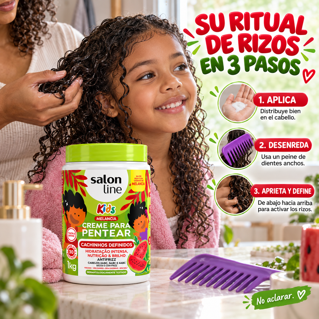 Salon Line – Crema de peinar para niños para rizos definidos 1 kg