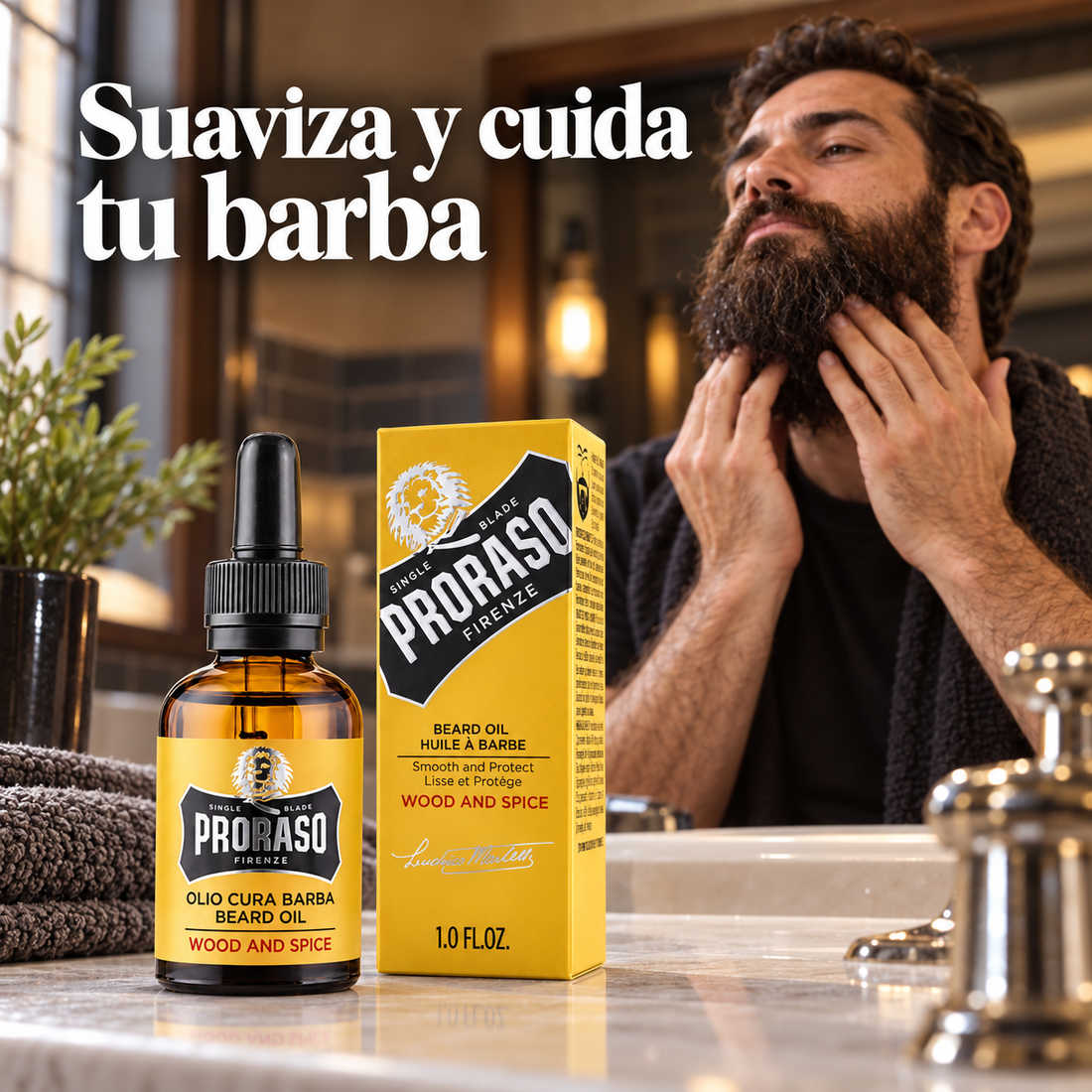 Proraso – Aceite para barba Wood & Spice suavizante 30 ml