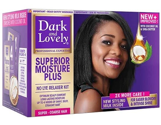 Kit de alisado Dark and Lovely Superior Moisture Plus Super