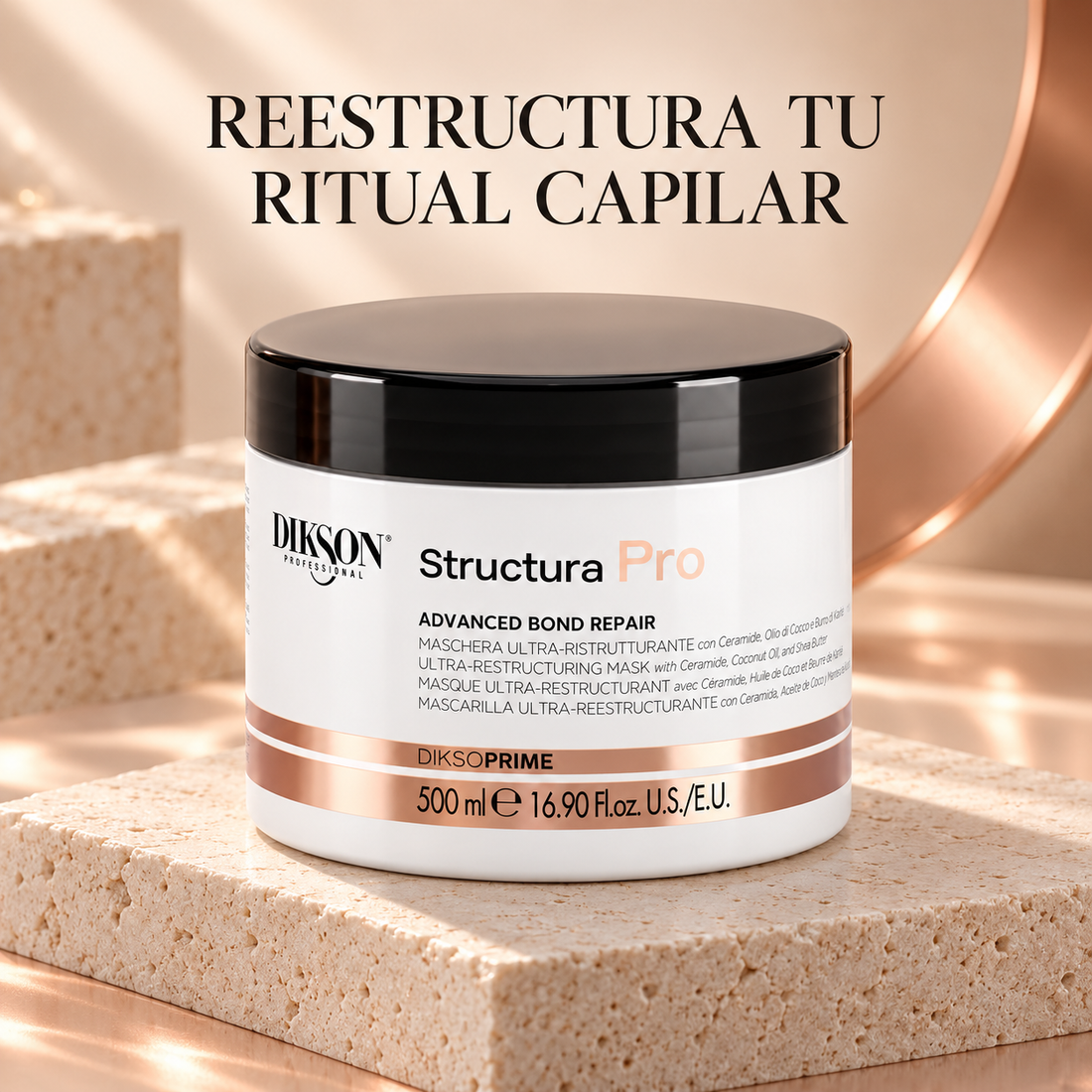 Dikson – Mascarilla reestructurante Structura Pro para cabello dañado 500 ml