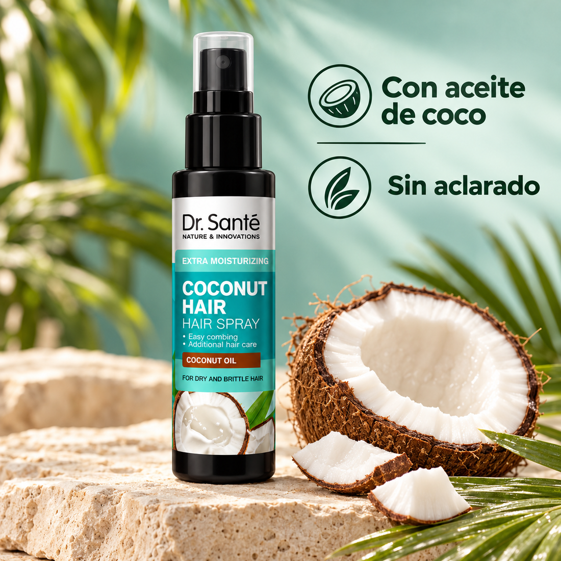 Dr. Santé – Spray capilar hidratante de coco para cabello seco 150 ml