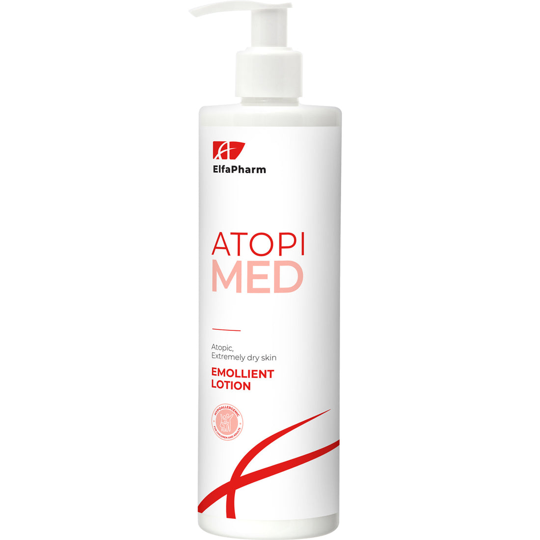 ELFA PHARM Atopi Med leche emoliente para el cuidado de la piel atópica y extremadamente seca de bebés, niños y adultos 400 ml