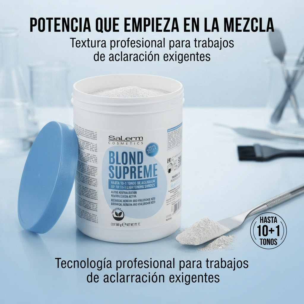 Salerm Cosmetics – Decolorante en Polvo hasta 10+1 Tonos 500g