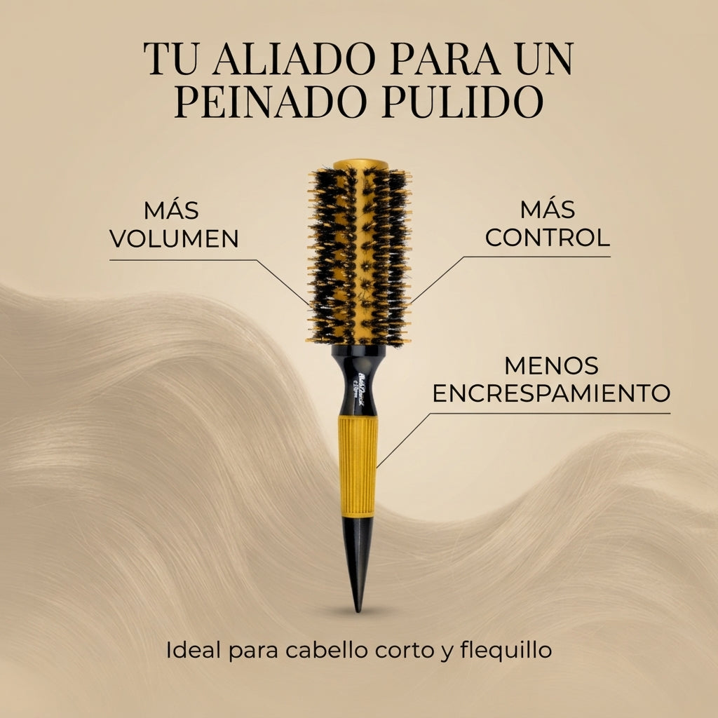 RickiParodi 30mm Gold Ceramic Thermal Round Brush.