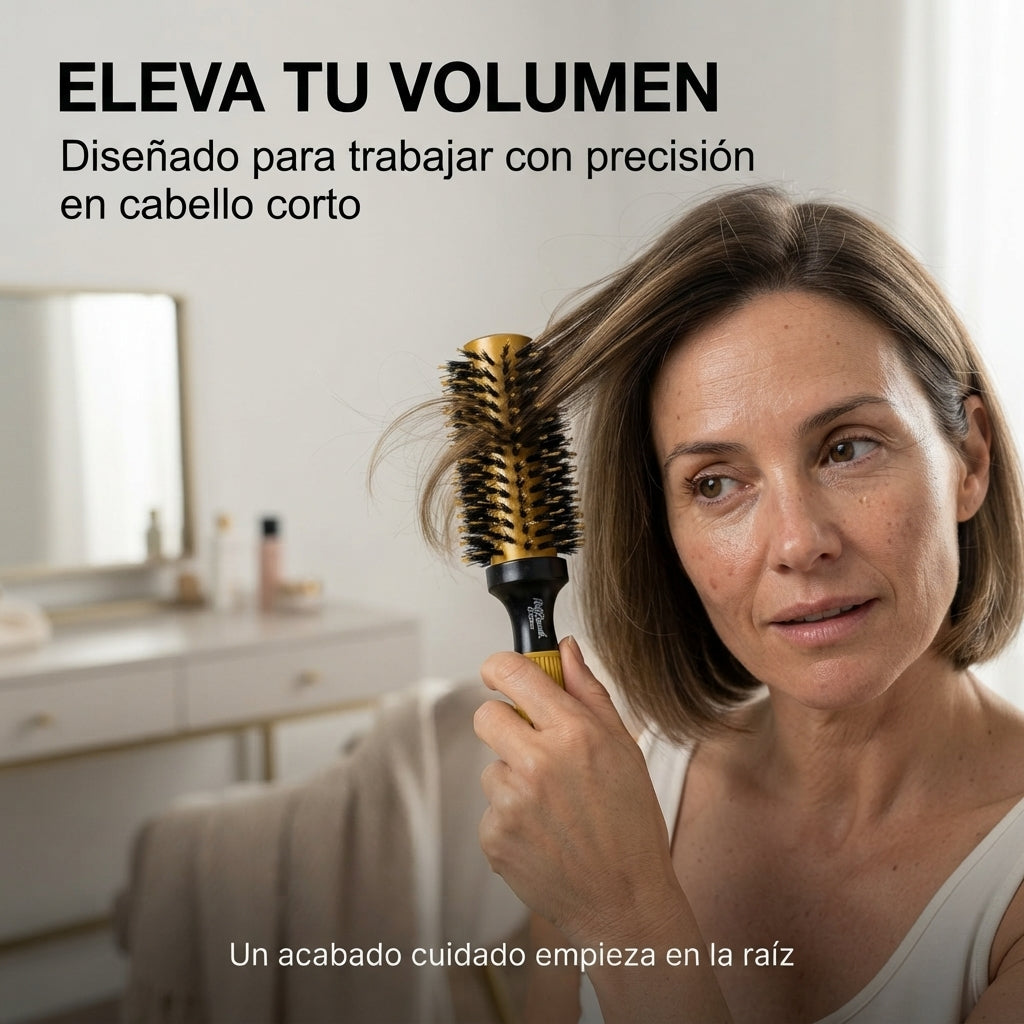 RickiParodi 30mm Gold Ceramic Thermal Round Brush.