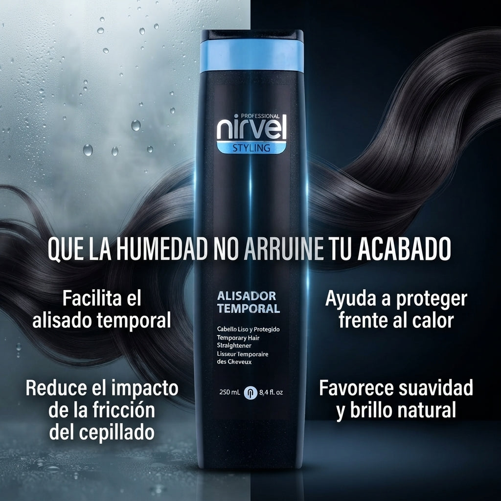 Nirvel – Alisador Temporal del Cabello con Protección Térmica 250 ml