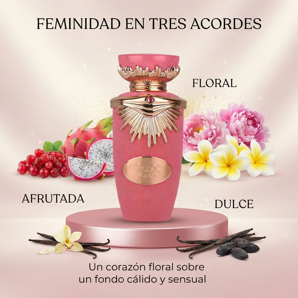 Lattafa Jouri – Perfume floral dulce para mujer 100 ml