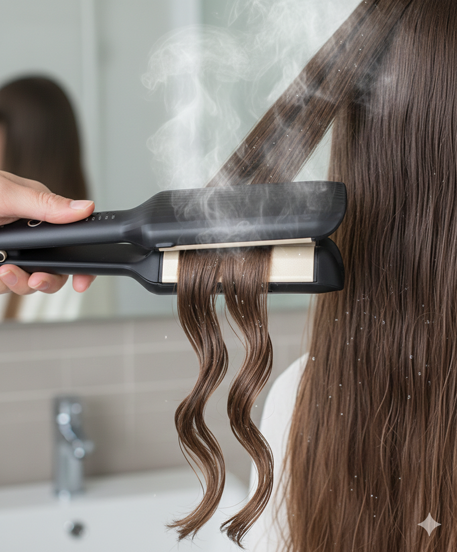 Eurostil Aqua Prancha Cerâmica Iónica de Ondas para Cabelo Ondulado 85W
