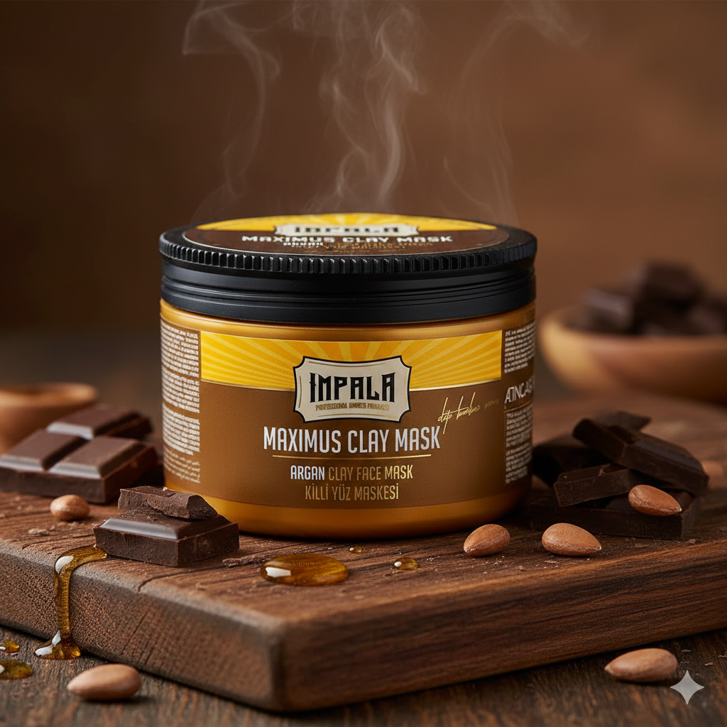IMPALA®,Mascarilla de arcilla Impala Argán, Aloe Vera, Chocolate 300g