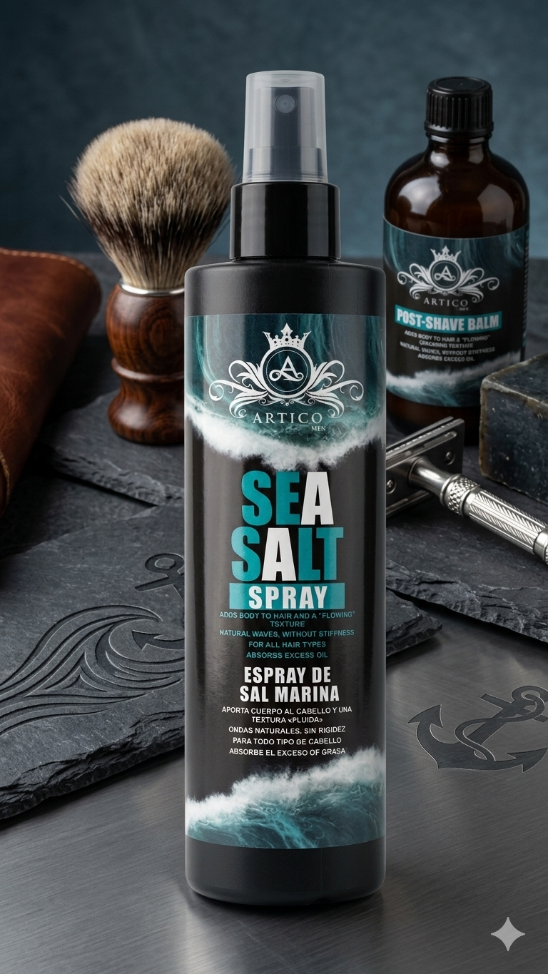 ÁRTICO MEN® – Spray de sal marina para ondas naturales 250 ml