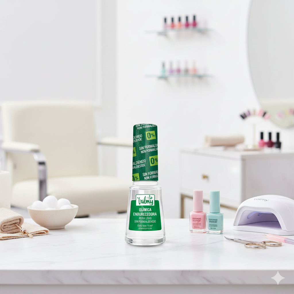 Valmy Química Endurecedora de Uñas, Libre de Formaldehído 7 Free, Tratamiento Fortalecedor y Protector -14 ml