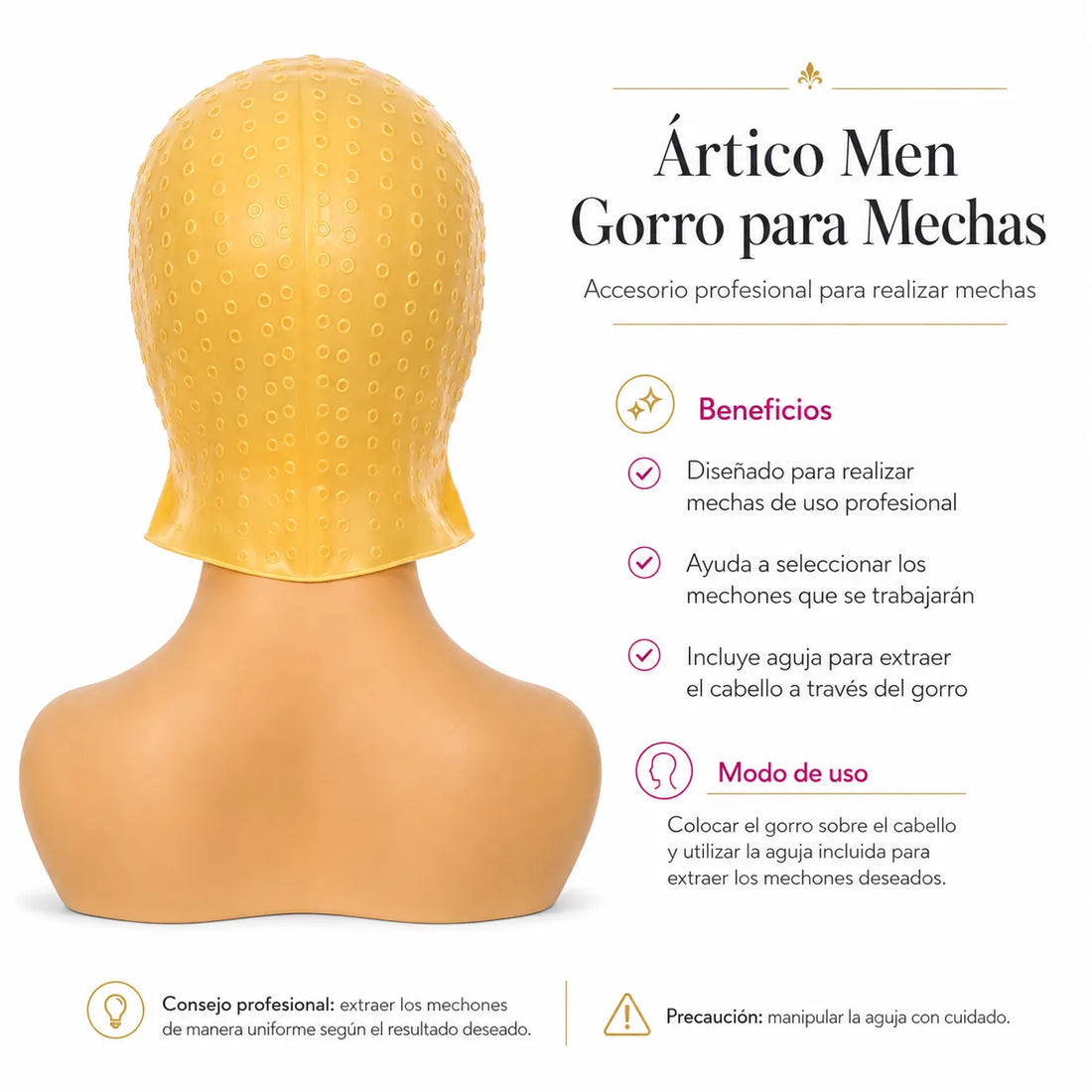Ártico Men – Gorro para mechas de uso profesional 1 unidad