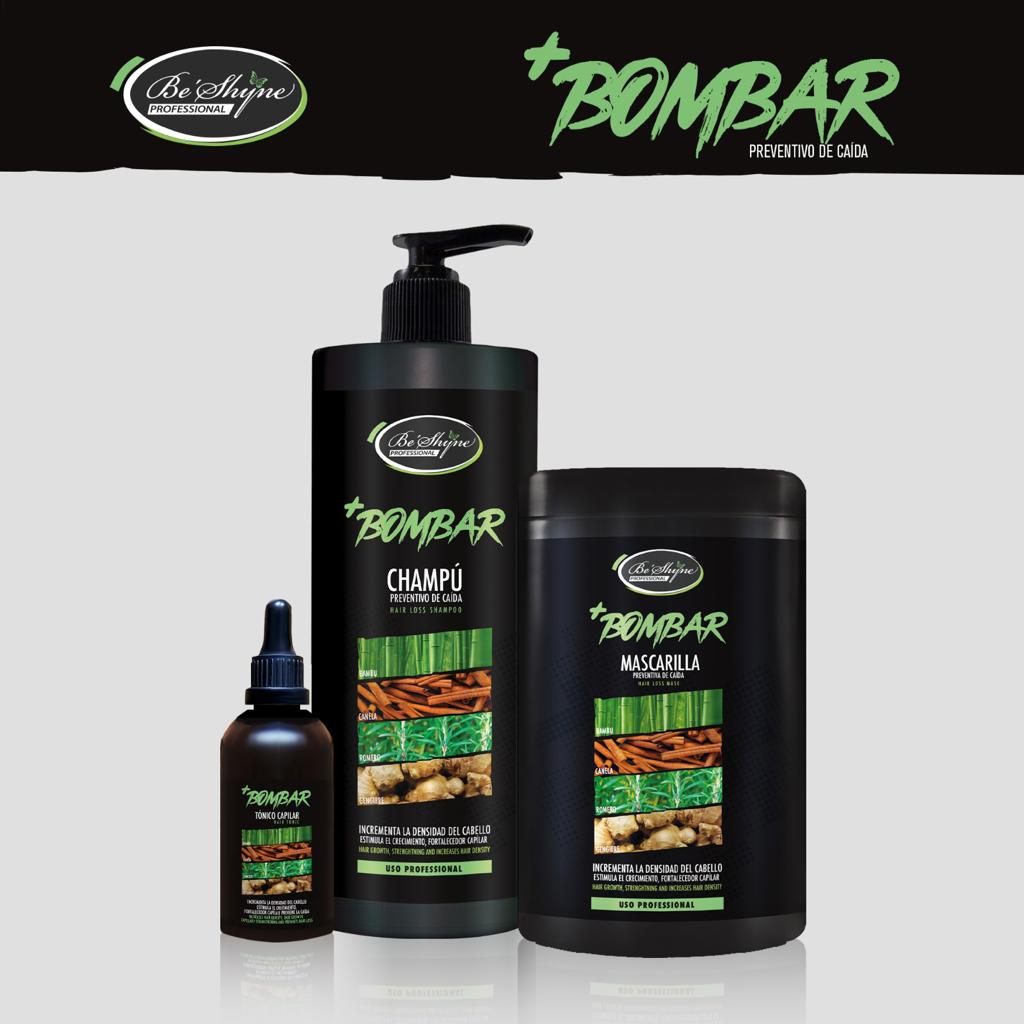 Be´Shyne® – Mascarilla Capilar +Bombar con Jengibre, Romero y Canela para Cabello Frágil 1kg