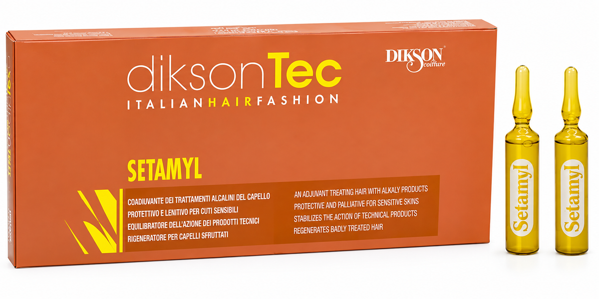 Dikson – Protector capilar Setamyl para tratamientos químicos · 12 ampollas de 12 ml