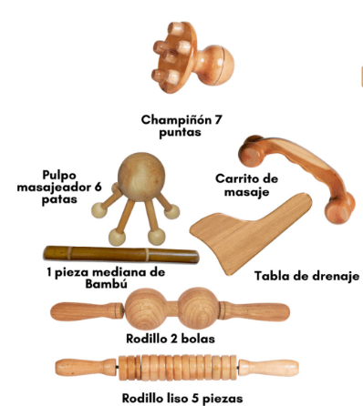 Kit maderoterapia para deportista