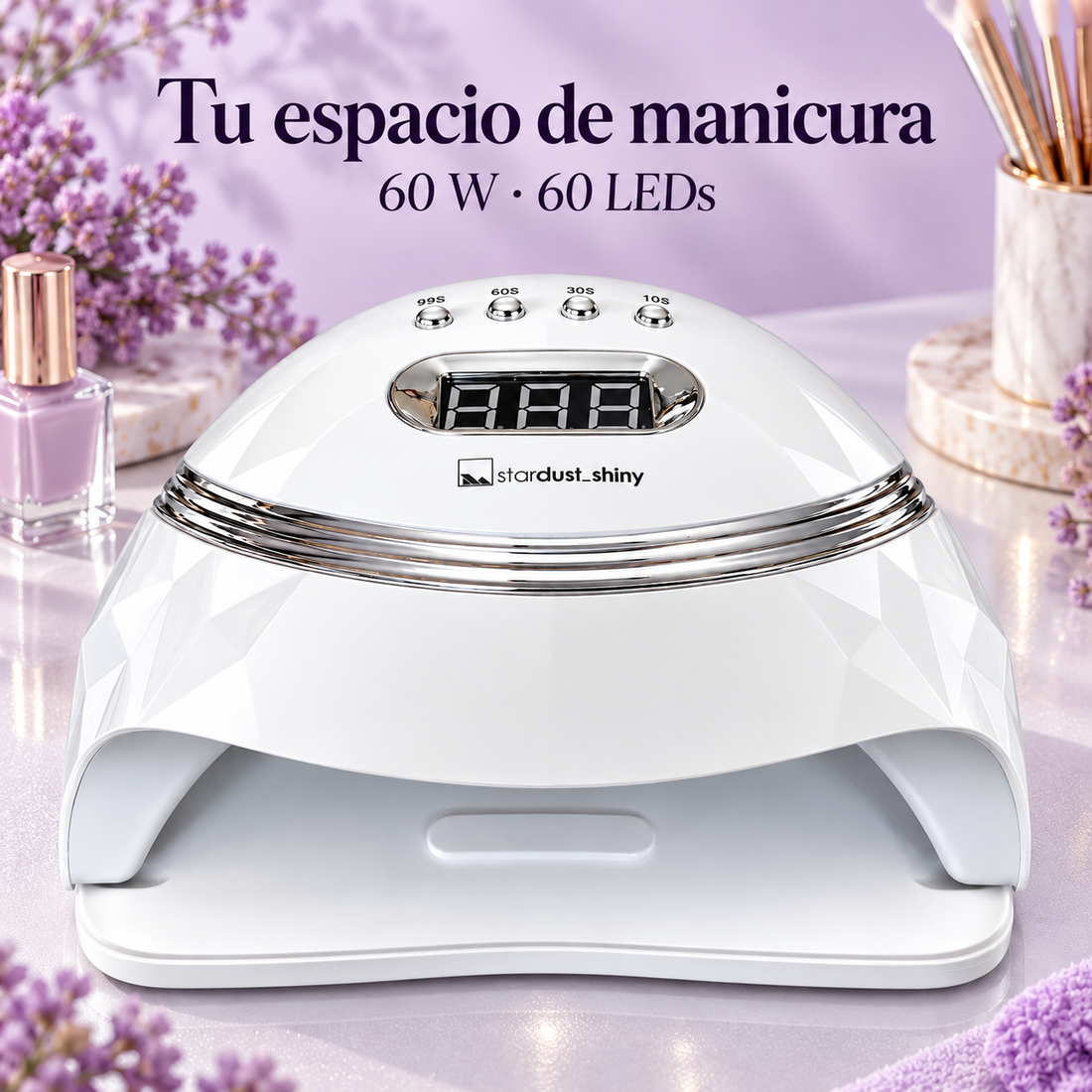 Star Dust – Lámpara de uñas UV LED Shiny Blanca 60 W