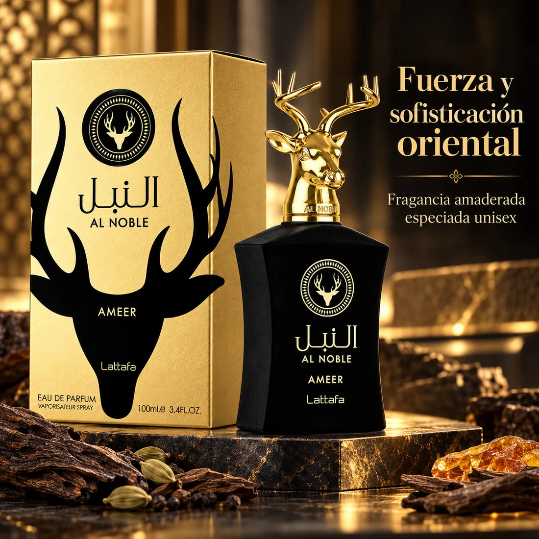 Lattafa Al Noble Ameer – Perfume Unisex Oriental Amaderado 100 ml