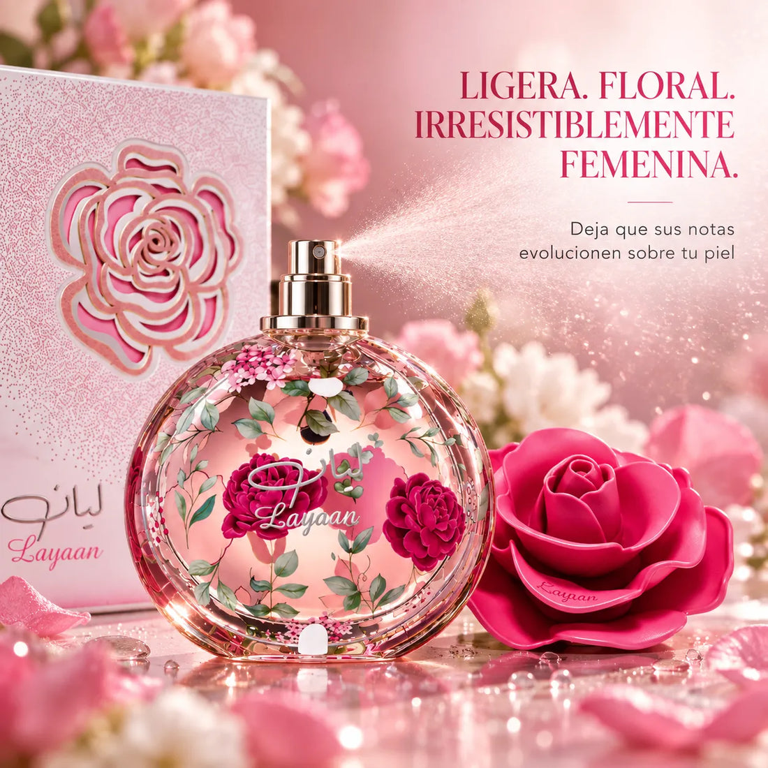 Lattafa – Layaan Perfume Árabe para Mujer Floral y Fresco 75ml