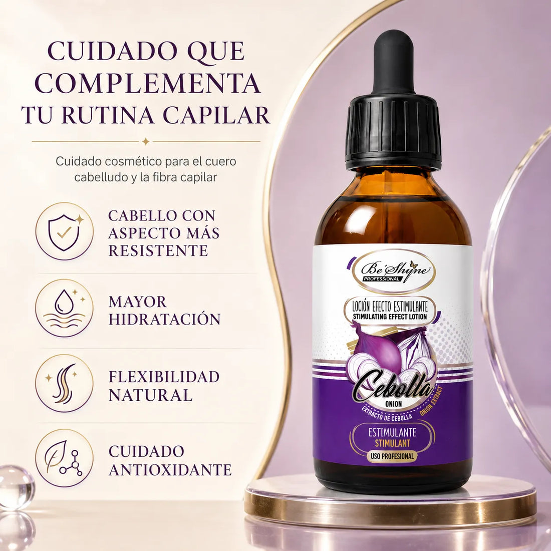 Be'Shyne – Loção estimulante capilar para cabelo hidratado e resistente 125 ml