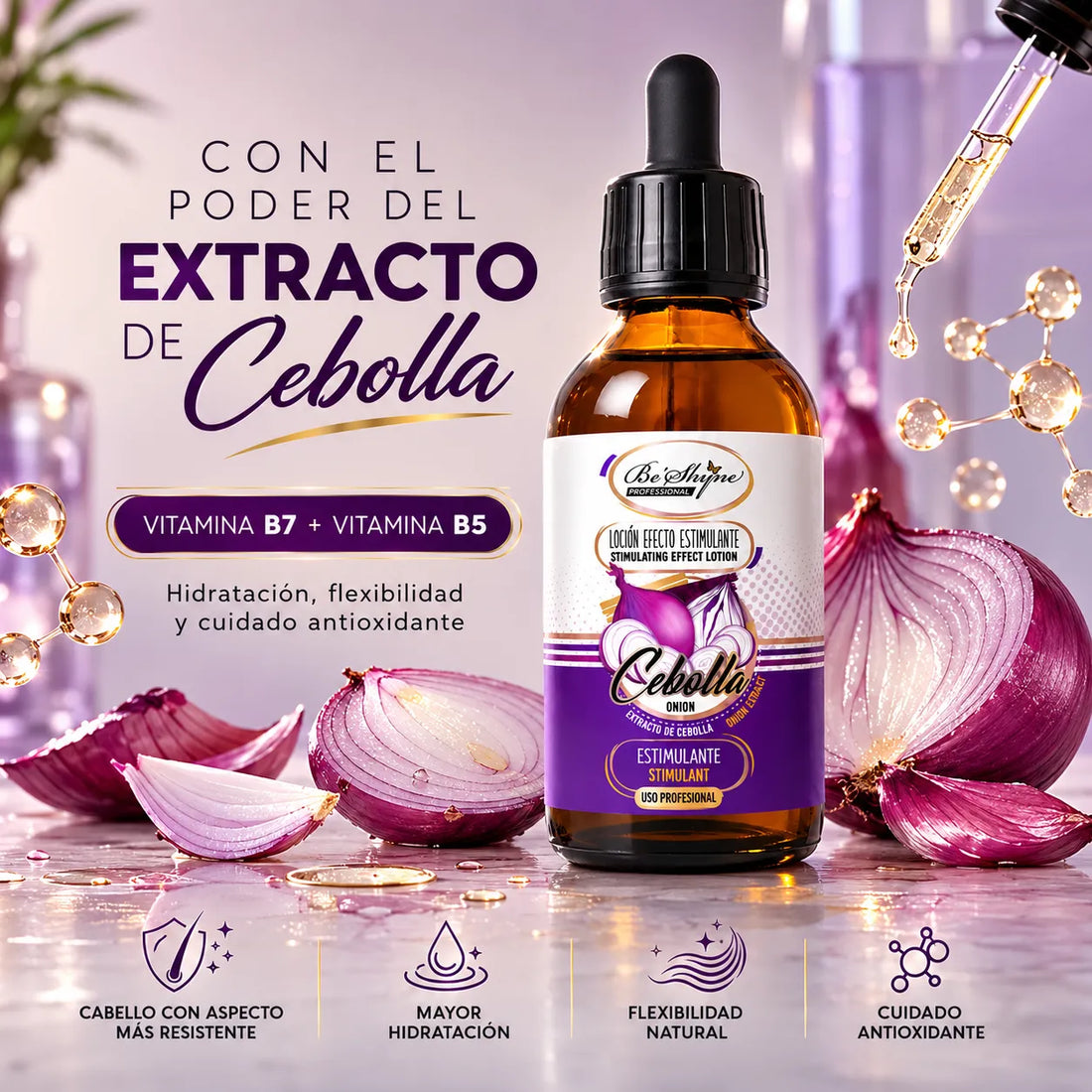 Be'Shyne – Loção estimulante capilar para cabelo hidratado e resistente 125 ml