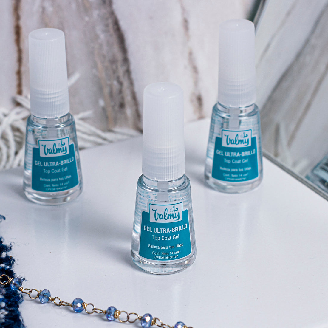 Valmy Gel Top Coat Ultra-Brillo – Tratamiento de Efecto Cristal para Uñas (14 ml)