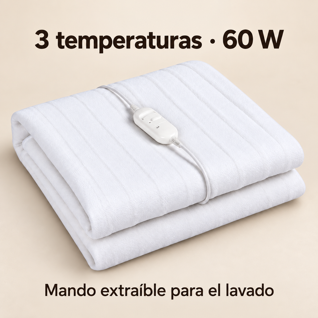 DVTECH – Manta eléctrica de 3 temperaturas 150 × 80 cm DV254601