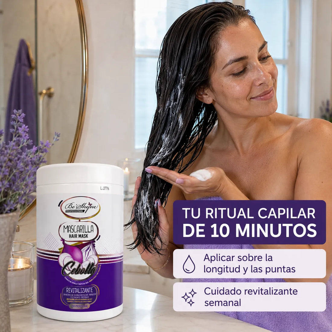 Be´Shyne® – Mascarilla Revitalizante de Cebolla para Todo Tipo de Cabello 1000ml